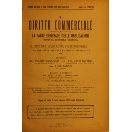 Il Diritto Commerciale e la parte generale delle obbligazioni.