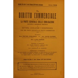 Il Diritto Commerciale e la parte generale delle obbligazioni.