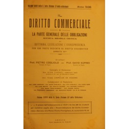 Il Diritto Commerciale e la parte generale delle obbligazioni.