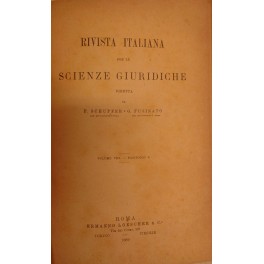 Rivista italiana per le scienze giuridiche