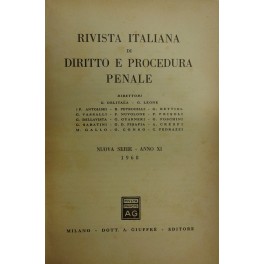 Rivista italiana di diritto e procedura penale. Anno XI - 1968