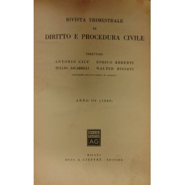 Rivista trimestrale di diritto e procedura civile