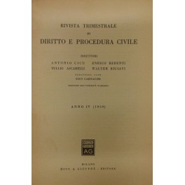 Rivista trimestrale di diritto e procedura civile