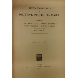 Rivista trimestrale di diritto e procedura civile