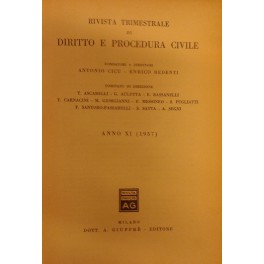 Rivista trimestrale di diritto e procedura civile