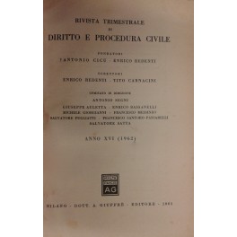 Rivista trimestrale di diritto e procedura civile