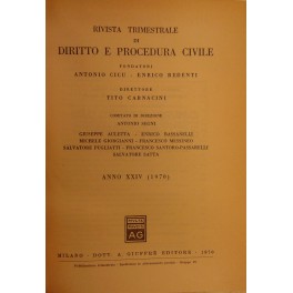 Rivista trimestrale di diritto e procedura civile