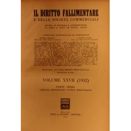 Il Diritto Fallimentare e delle società commerciali.