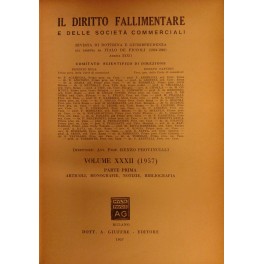 Il Diritto Fallimentare e delle società commerciali.