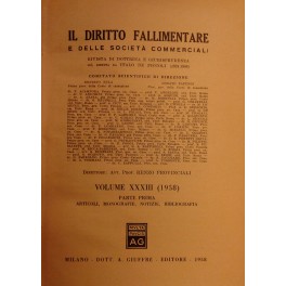 Il Diritto Fallimentare e delle società commerciali.