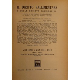 Il Diritto Fallimentare e delle società commerciali.