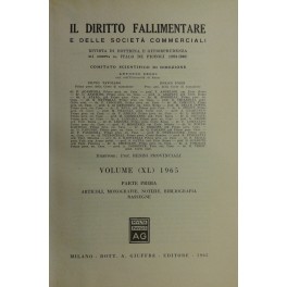 Il Diritto Fallimentare e delle società commerciali.