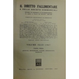 Il Diritto Fallimentare e delle società commerciali.