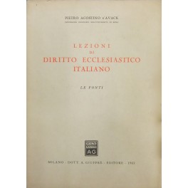 Lezioni di diritto ecclesiastico italiano. Le fonti