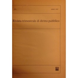 Rivista trimestrale di diritto pubblico.