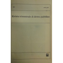 Rivista trimestrale di diritto pubblico.