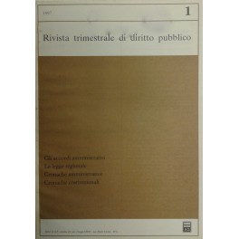 Rivista trimestrale di diritto pubblico.