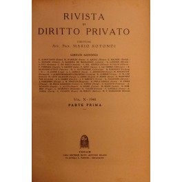 Rivista di diritto privato. Diretta da Mario Rotondi