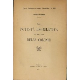 La potestà legislativa nei riguardi delle colonie