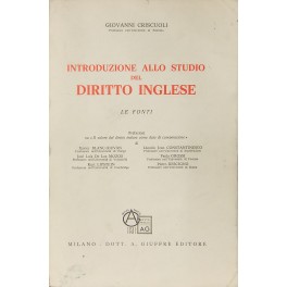 Introduzione allo studio del diritto inglese. Le fonti