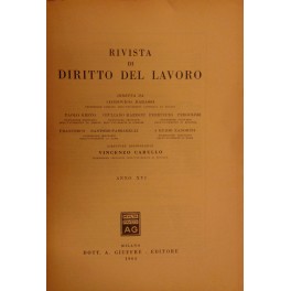 Rivista di diritto del lavoro