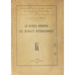 La natura giuridica dei mandati internazionali