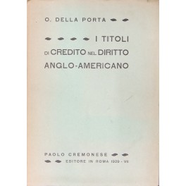 I titoli di credito nel diritto anglo americano