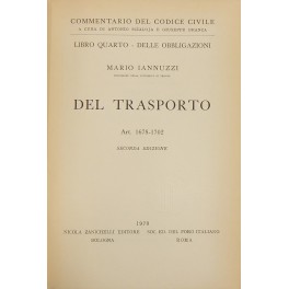 Del trasporto. Art. 1678-1702