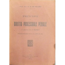 Principii di diritto processuale penale. 