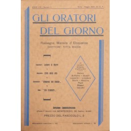 Gli oratori del giorno. Rassegna mensile d'eloquenza. Anno VIII - Numero 5. Maggio 1934