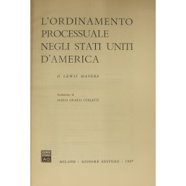 L'ordinamento processuale negli Stati Uniti d'America