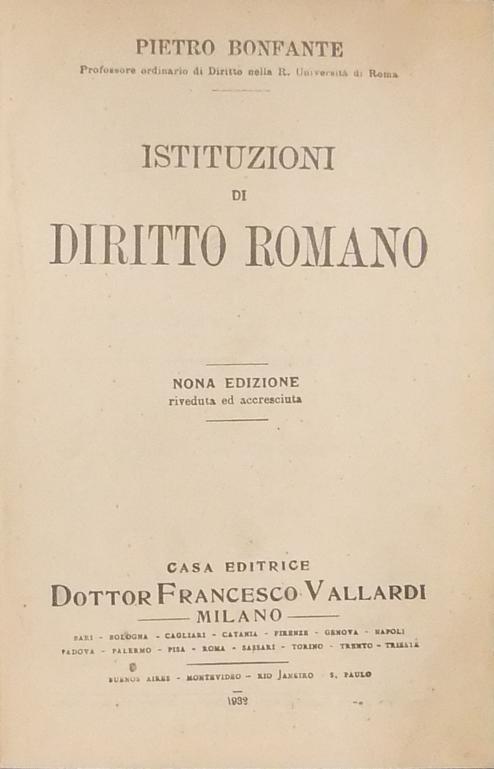 Istituzioni Di Diritto Romano