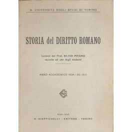 Storia del diritto romano. 