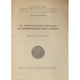 La partecipazione popolare all'amministrazione della giustizia