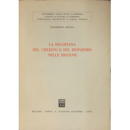 La disciplina del credito e del risparmio nelle regioni