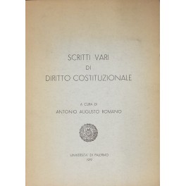 Scritti vari di diritto costituzionale