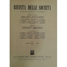 Rivista delle società. Fondata da Ascarelli. Diretta da: G. Auletta, G. De Gennaro, L. Mengoni, A. Mignoli. Anno 13° - 1968