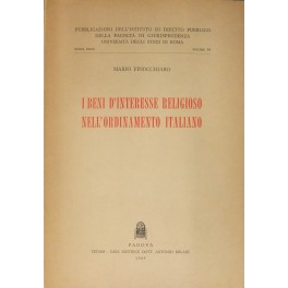 I beni d'interesse religioso nell'ordinamento italiano