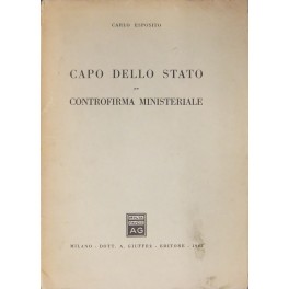 Capo dello Stato. Controriforma ministeriale