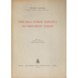 Limiti della funzione legislativa nell'ordinamento italiano.