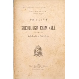 Principii di sociologia criminale