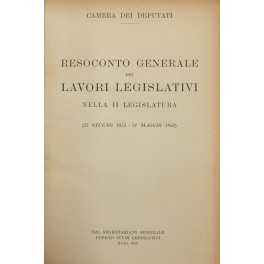 Resoconto generale dei lavori legislativi 