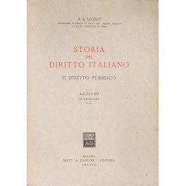 Storia del diritto italiano. Il diritto pubblico.