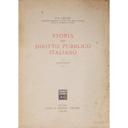 Storia del diritto pubblico italiano. Lezioni