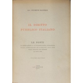 Il diritto pubblico italiano. Le fonti. 