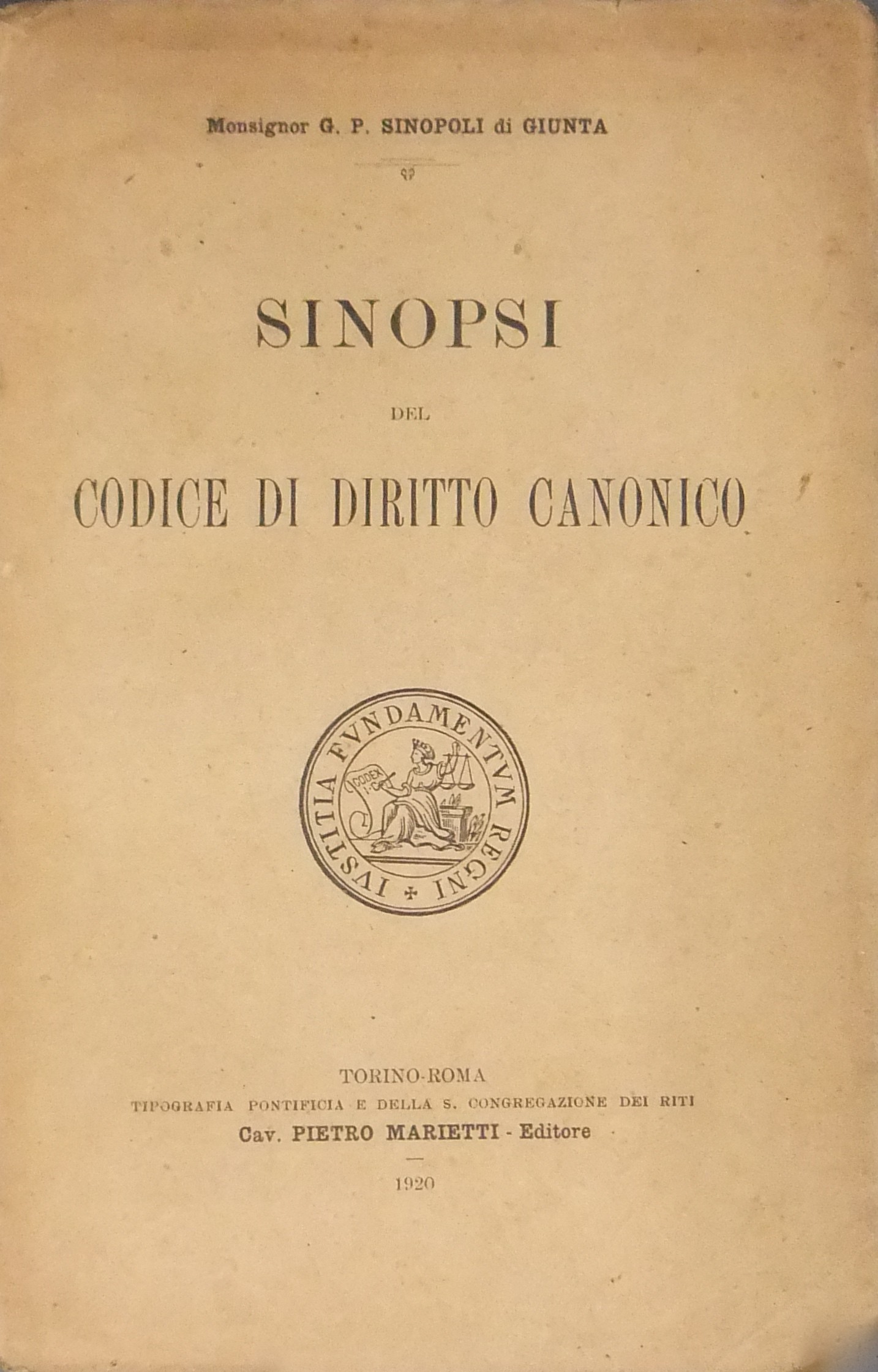 Sinopsi Del Codice Di Diritto Canonico