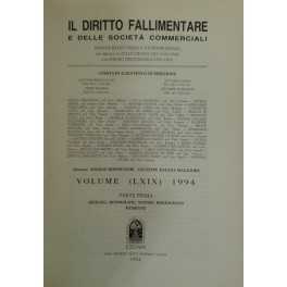 Il Diritto Fallimentare e delle società commerciali.