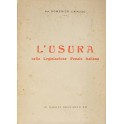 L'usura nella legislazione penale italiana