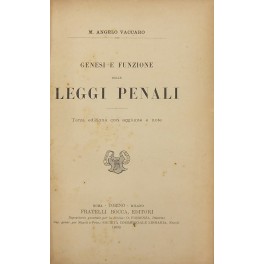 Genesi e funzione delle leggi penali