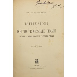 Istituzioni di diritto processuale penale secondo